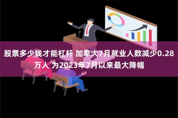 股票多少钱才能杠杆 加拿大7月就业人数减少0.28万人 为2023年7月以来最大降幅