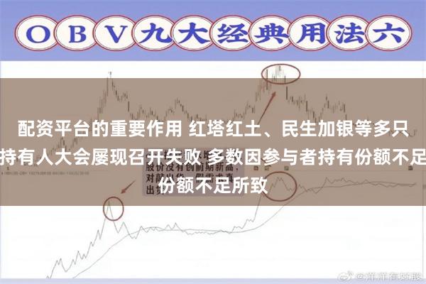 配资平台的重要作用 红塔红土、民生加银等多只基金持有人大会屡现召开失败 多数因参与者持有份额不足所致