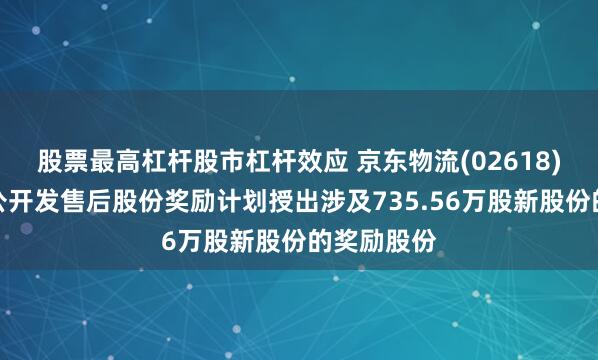 股票最高杠杆股市杠杆效应 京东物流(02618)根据首次公开发售后股份奖励计划授出涉及735.56万股新股份的奖励股份